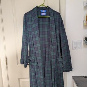 Men's Plaid Jacket - Green and Blue